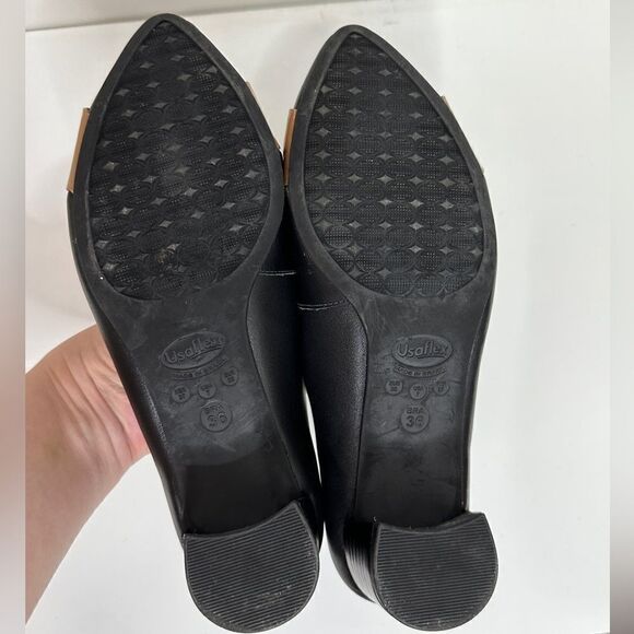 USAflex Women’s Pointed Toe Chic Black Pumps Size 7 - Picture 9 of 10